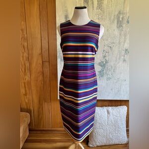 Calvin Klein Multicolor Sleeveless Dress. Women’s Size 10. Polyester & S…